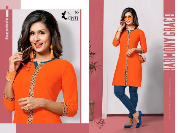 Kinti Cadbury Silk Designer Embroidery Kurti 